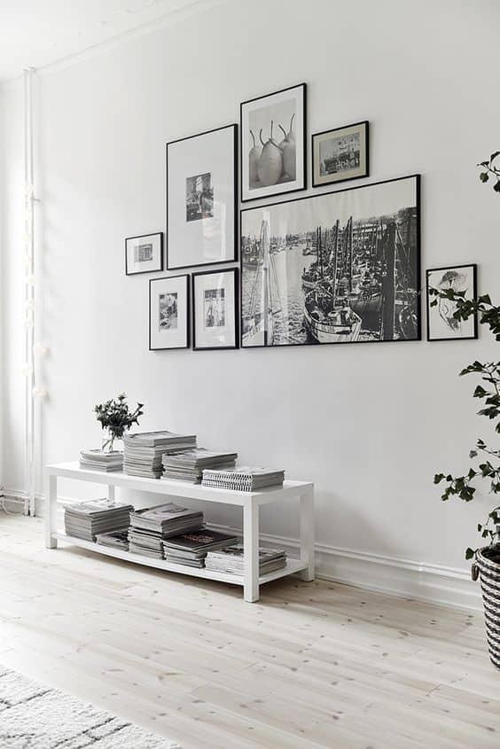 Décoration du mur avec des photos